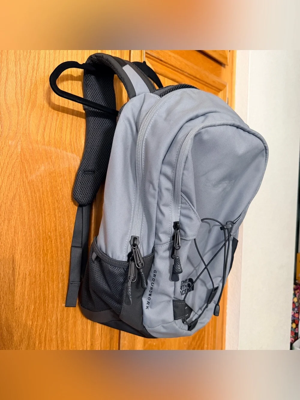 The North Face Groundwork Backpack light gray and black for men